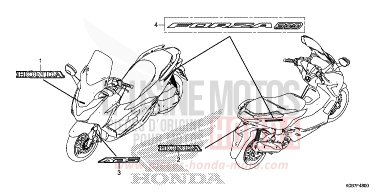 MARKE/EMBLEM von Forza 300 CRESCENT BLUE METALLIC (PB412) von 2019
